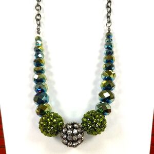 Green Swarovski Crystal Necklace
